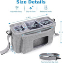 Accmor Universal Stroller Organizer with Insulated Cup Holder and Shoulder Strap, Stroller Bag Caddy Organizer Stroller Accessories for Uppababy, Baby Jogger, Nuna, Doona, Britax Strollers by TinyTreasures Baby Boutique