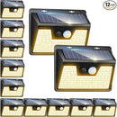 Peasur Solar Lights Outdoor Waterproof, 12Pack 140LED Motion Sensor Lights Solar Powered 3 Modes, Solar Security Fence Lights for Wall Garden Yard Outside(Warm White) by GreenHaven Gardens