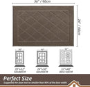 BEQHAUSE Dirt Trapper Door Mat 24" x 36", Doormat Non-Slip Entryway Rugs Washable, Dog Door Mat Stain Resistant and Absorbent Welcome Floor Mat for Front Back Door, Muddy Wet Shoes & Paws, Light Brown