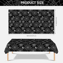 2 Pcs Halloween Tablecloth - Plastic Halloweens Spider Webs Table Cloth, Black Disposable Rectangle Spiderweb Table Cover for Halloween Party Decorations Supplies Favors Tables Decor, 108 x 54 Inch by CozyNest Decor
