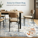 8x10 Area Rugs Washable Rug: Living Room Large Abstract Modern Soft Stain Resistant Indoor Floor Non Slip Accent Carpet for Bedroom Nursery Playroom Office Dining Room Dorm Home House- Blue by TinyTreasures Baby Boutique