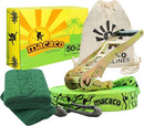 85ft Slackline Kit for Kids and Adults | Beginner Friendly Slackline | Slack Line Set with Tree Protectors, Cotton Carry Bag & Steel Ratchet | Outdoor Gym for Kids by TinyTreasures Baby Boutique