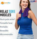 SunnyBay Microwave Heating Pad for Neck and Shoulders, Versatile Bean Bag Moist Heating Pad, Microwavable Neck Wrap, Weighted Hot or Cold Therapy, Made in USA (Purple) by CozyNest Decor