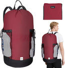 BALEINE 120L Laundry Bag Backpack, 900D Oxford Fabric Large Travel Laundry Bags with Shoulder Straps and 2 Mesh Pockets for College Dorm, Apartment, Laundromat (Red, 120L) by TinyTreasures Baby Boutique