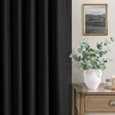 54 Inch Curtains Length 2 Panels Set 100% Blackout Modern Black Out Linen Drapes with White Back Tab Room Darkening Insulated Thermal Short Sundown Solar Curtains for Bedroom Noise Reducing Reduction by CozyNest Decor