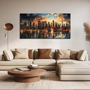 New York Skyline Wall Art for Living Room Modern Canvas Wall Art for Bedroom Above Bed Large Art Work for Office Walls 24 x 48 Inch by CozyNest Decor