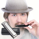 SWAN Blues Harmonica C Key for Kids Adults, 10 Hole Diatonic Harmonica Key of C, Metal Blues Harp for Beginners Students, Mouth Organ in Case, Silver by TinyTreasures Baby Boutique