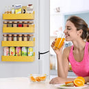 Magnetic Spice Rack for Refrigerator, Kitchen Organizer and Storage Shelf, Yellow(4 Pack)… by CozyNest Decor