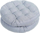 Tiita Indoor/Outdoor Cushions 22 Inch Round Striped Chair Cushions for Patio Garden Seat Cushion Pads for Home Floor Pillows Window Pad Set of 2, Blue by CozyNest Decor