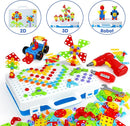 STEM Toys for 3 5 7 Year Old Boys Kids, 232 Pcs Kids Drill Set Building Blocks, DIY Educational Construction Engineering Toys, Creative Mosaic Electric Drill Set Gift for Kid Boys Girls Age 3-8 Years by TinyTreasures Baby Boutique