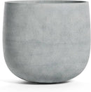 Mondo Large Planter – Concrete Stone Finish – Fiberglass Indoor/Outdoor and Weather-Resistant Round Planter (39.4" D x 40" H Exterior, 37.8" D x 39.4" H Interior) by GreenHaven Gardens