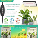 LBW Grow Lights for Indoor Plants Full Spectrum, 214 LEDs Plant Lights for Indoor Growing, Desk Plant Grow Lights Indoor with Timer 4/8/12H, 6 Dimmable Levels, Plant Lamp Height Adjustable 10"-26" by GreenHaven Gardens
