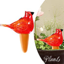 Glass Bird Shaped Plant Watering Ball Glass Automatic Watering Ball Flower Pot Insertion Spike Drip Irrigation Device Watering Ball Irrigation System Plant Enthusiast Gift (Red) by GreenHaven Gardens