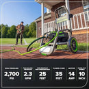 Greenworks Pro Brushless 2700 PSI (CSA Certified) 2.3 GPM Max / 1.2 GPM Electric Pressure Washer (Foldable Handles, Rugged Steel Frame, 25 FT Hose, 35 FT GFCI Power Cord) by GreenHaven Gardens