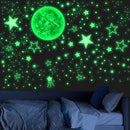 965 PCS Glow in The Dark Stars and Sun for Ceiling, Luminous Stars and Planet Wall Decals, Kids Room Decor, Glowing Galaxy Wall Stickers for Nursery Decorations (Green) by TinyTreasures Baby Boutique