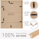 11x14 Picture Frame Set of 4 Natural Solid Oak Photo Frames with 8x10 Removable Mat Wall Hanging Large Handcrafted Frame with HD Plexiglass Wall and Tabletop Display Large Poster Frame by CozyNest Decor