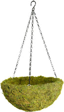 SuperMoss (29201) MossWeave Hanging Basket - Round, Fresh Green, Medium (14.5 Diameter)" by GreenHaven Gardens