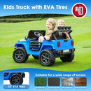 24V 2 Seater Ride On Truck with Remote Control 4WD Electric Car for Kids Ride On Car Battery Powered Ride On Toy Car with Music Player, LED Lights, Bluetooth, Rear Shock Absorber, Blue by TinyTreasures Baby Boutique