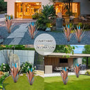 Jesokiibo Tequila Rustic Sculpture DIY Metal Agave Plant Home Decor Rustic Hand Painted Metal Agave Garden Ornaments Outdoor Decor Figurines Home Yard Decorations Stakes Lawn Ornaments (Blue 4PCS) by GreenHaven Gardens