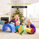 Lischwert Foam Climbing Blocks, Soft Climbing Toys for Toddlers, 5 Pieces Crawl and Climb Foam Playset with Foldable Block and Tunnel, Indoor Climber Activity Play Set for Kids Age 1+(Colorful) by TinyTreasures Baby Boutique