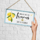 When Life Gives You Lemons Add Salt & Tequila Wooden Hanging Sign Plaque, Lemon Wall Decor Sign With Inspirational Quotes, Rustic Wood Sign Wall Art for Home Living Dining Room Farmhouse Kitchen - A26 by CozyNest Decor