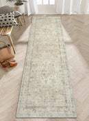 LIVEBOX Washable 2.5x8 Runner Rugs for Entryway Bathroom, Boho Kitchen Floor Mats Long Rug Runners for Hallways Non Slip, Farmhouse Low-Pile Carpet Runners for Laundry Room, Tan by TinyTreasures Baby Boutique