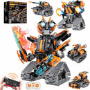 STEM Building Toys for Kids 6-14, 5in1 STEM Robot Building Kit for Kid, Remote & APP Controlled Tank Bulldozer Robot Building Blocks Set Birthday Xmas Gifts Ideas for Boys Girls (689PCS) by TinyTreasures Baby Boutique