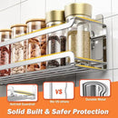 Spice Rack wall mounted 2 Pack, Space-Saving Spice Organizer for Spice Jars and Seasonings,Screw or Adhesive Hanging Spice Rack Organizer for Your Kitchen Cabinet,or Pantry Door,Silver by CozyNest Decor