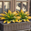 Artificial Agave Plants,Large UV Resistant Fake Agave Planters for Indoor and Outdoor Decorating Tropical Plant Succulents Greenery Indoor Decor (2Pack,18" Yellow) by GreenHaven Gardens