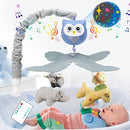 Baby Crib Mobile with Music and Lights for Boys Musical Mobile Animals for Crib Bassinet Girls Toys Hanging Portable Safari Nursery Decor Blue by TinyTreasures Baby Boutique
