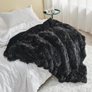 GONAAP Fuzzy Faux Fur Throw Blanket Black Super Soft Cozy Plush Fuzzy Shaggy Blanket for Couch Sofa Bed (Black, Throw(50"x60")) by CozyNest Decor