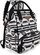 Wrangler Aztec Backpack Organized Daypack Travel Baby Bag with Stroller Strap and Side Bottle Pockets by TinyTreasures Baby Boutique