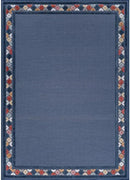 Beverly Rug Outdoor Rug 6x9 Modern Bordered Area Rugs for Indoor and Outdoor Patio Easy to Clean Non Shedding Living Room Porch Garden Washable Outside Carpet (6 x 9 Blue) by CozyNest Decor