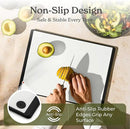 SMIRLY Plastic Cutting Board Set 3 Pieces, Non-Slip Dishwasher Safe Chopping Boards for Kitchen, Black & White by CozyNest Decor