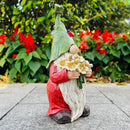 Garden Gnome Statue Outdoor Decor, Solar Garden Gnome Figurine Light, Resin Garden Statues Sculpture for Patio Yard Lawn Outdoor Garden Decorations by GreenHaven Gardens