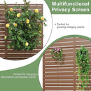 Casaphoria Metal Raised Garden Bed with Trellis and Wheels, 72"x35"x16" Planter Box for Climbing Plants, Vegetables & Vines, Features Drainage Holes and Privacy Screen (Brown-Louvered) by GreenHaven Gardens