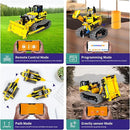 5 in 1 STEM Robot Toy Building Kit, 452 PCS Blocks App & Remote Control Engineering Toys Robotics for Kids Ages 8-12, RC Bulldozer Erector Sets for Boys Girls 6 7 9 10 11 13 14+ Birthday Gifts by TinyTreasures Baby Boutique