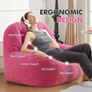 Homguava Bean Bag Chairs for Adults,Giant Beanbag Couch Adult Bean Bag Chair with Filler Included,Modern Lazy Sofa Comfy Chair for Living Room(Pink) by CozyNest Decor