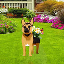 German Shepherd Dog Planter Plant Pots,Cute Garden Dog Flower Planter,Dog Planters Birthday Gifts for Women,Office,Indoor/Outdoor Decor(9.45 * 5.51 * 13.82in) by GreenHaven Gardens