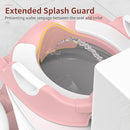 Potty Training Seat, Upgrade 2 in 1 Potty Training Toilet for Toddler, Toddler Toilet Seat for Boys Girls with Splash Guard, Anti-Slip Pad and Step Stool (Pink) by TinyTreasures Baby Boutique