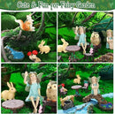 Roowest 19 Pcs Garden Accessories Garden Fairies Kit Miniatures Bunny Squirrel Owl Animals Cute Tiny Mushroom Mini Pond Bridge Figurine Miniature Micro Landscape Ornaments for DIY Home by GreenHaven Gardens