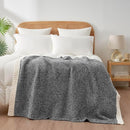 Snuggle Sac Heather Black Throw Blanket for Couch, Reversible Super Soft Micorfiber Blankets Dupes Warm Cozy Knit Fuzzy Plush Throws for Sofa, Bed, Heather Black, 50x60 inches by TinyTreasures Baby Boutique