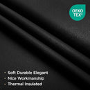 Joydeco Blackout Curtains for Bedroom, Black Out Curtains 96 Inch Long, Black Curtains with Rod Pocket Back Tab, Room Darken Light Blocking Noise Reducing Wrinkle-Free Drapes for Living Room, 2 Panels by TinyTreasures Baby Boutique