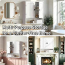 Bathroom Cabinet Wall-Mounted, White Storage Cabinets with Adjustable Shelves, Space-Saving Organizer with 2 Doors for Bathroom, Laundry, Kitchen - Moisture Resistant & Easy Install by CozyNest Decor