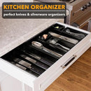 SpaceAid 7-Piece Bamboo Drawer Organizer Storage Boxes Set, Wood Tray Junk Drawer Organizers Multi-Use Divider Bins for Kitchen, Bathroom, Office Desk and Makeup Organization (7 Pack, Black) by CozyNest Decor