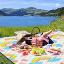 Extra Large Picnic Blanket Waterproof,80"x 80"Foldable Machine Washable Beach Blanket,Outdoor Blanket for 6-8 Adults,Picnic Mat Suitable for Indoor Crawling,Park Beach,Camping,Hiking,Travel (Rainbow) by TinyTreasures Baby Boutique