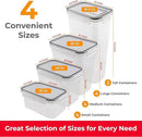 Airtight Food Storage Containers Set - 14 Piece Pantry Kitchen Organizers and Storage Set with Lids, Cabinet Organizing Canisters for Cereal, Flour, Sugar, Dry Foods - with Labels and Marker by CozyNest Decor