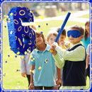 Number 6 Blue and Golden Rings Piñata for Kids Birthday Cartoon Theme Small Piñata with Blindfold Stick Confetti for Fiesta Cinco De Mayo Party Decor, 15.8 x 11 x 2.8 Inch by TinyTreasures Baby Boutique