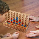 Glintoper Tic Tac Toe & 4 in a Row Tables Game Set, Classic Board Line Up 4 for Living Room Rustic Table Decor and Use as Game Top Wood Guest Room Decor Strategy Board Games for Families by TinyTreasures Baby Boutique