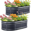KING BIRD Raised Garden Bed Kit 2025 Upgraded Modular DIY Galvanized Planter Garden Box Outdoor for Gardening, Vegetables, Flowers, Elegant Roman Column Design, 47x24x24 in, Dark Grey by GreenHaven Gardens